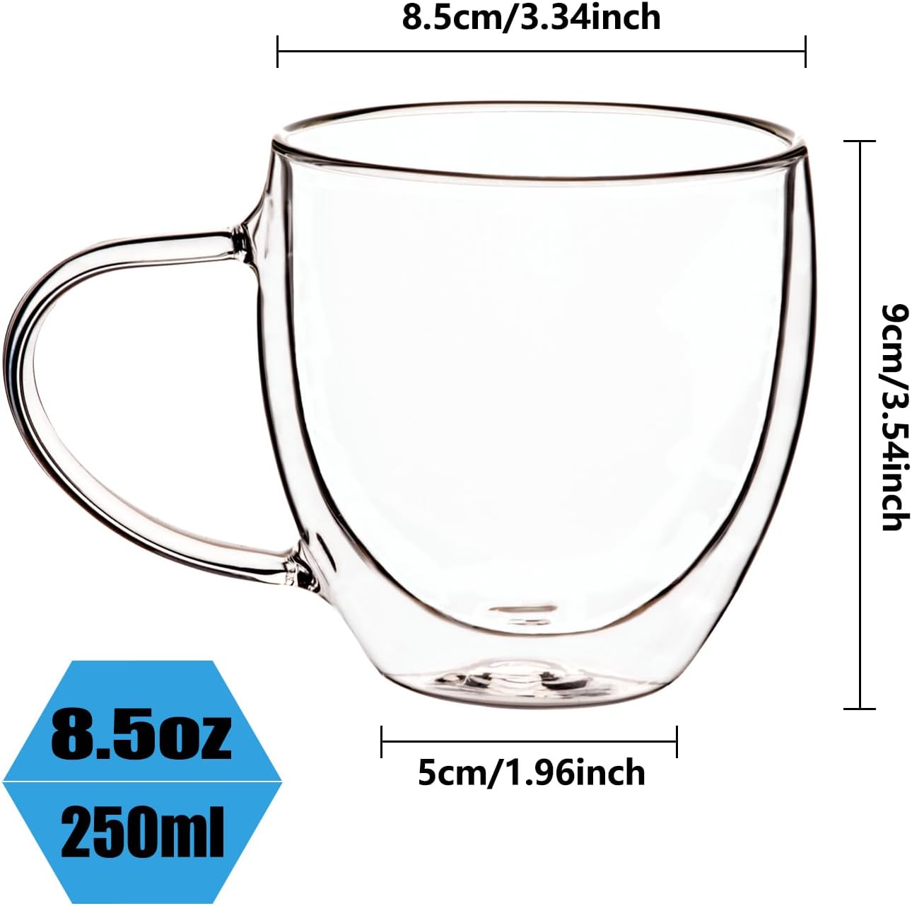 Taza Redonda Doble Pared – Aislamiento Térmico y Diseño Confortable
